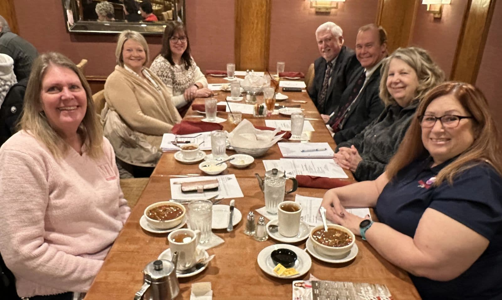 TBA members at lunch.